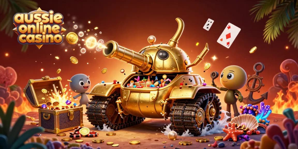 Experience the thrill of the aussie online casino with a golden beetle tank filled with playful surprises.