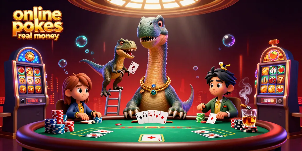 Experience online pokies real money excitement with giant cartoon characters at a vibrant casino.
