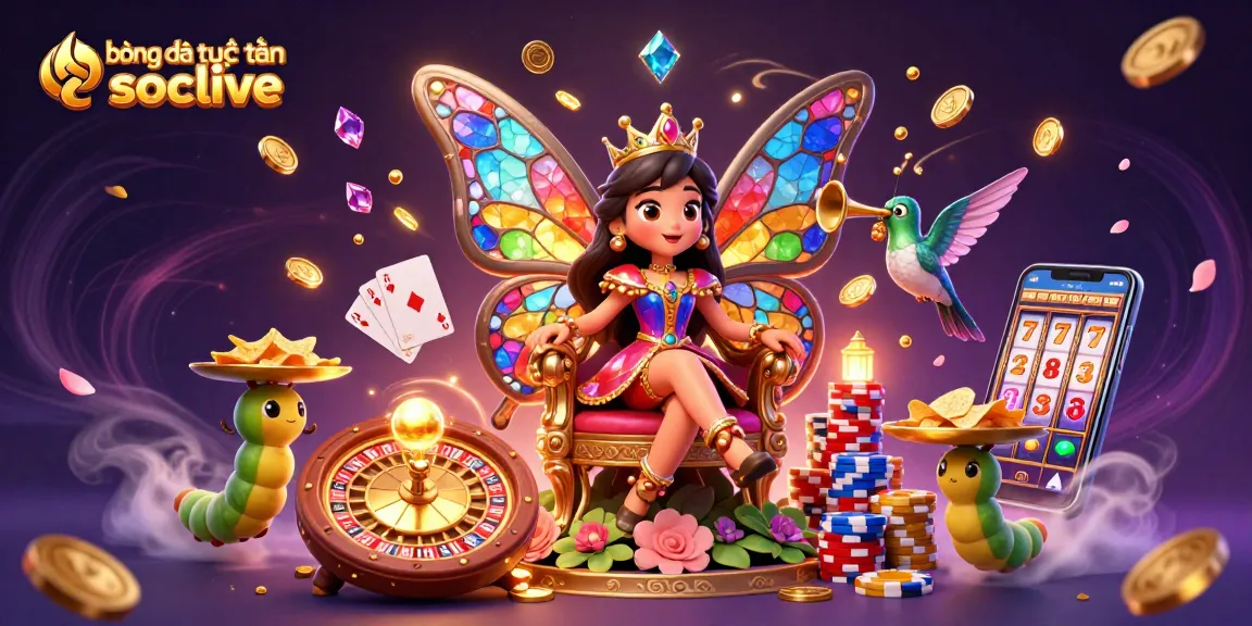 Experience thrilling bóng đá trực tuyến socolive action with animated characters amidst vibrant casino elements.
