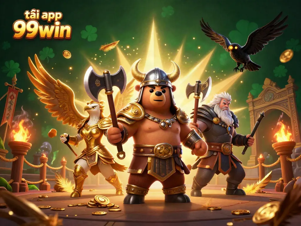 Engage in thrilling action and excitement with tải app 99win in this vibrant 3D casino scene.
