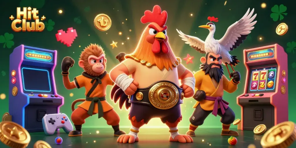 Engage with Hit Club through spirited casino adventures featuring dynamic characters and vibrant gambling elements.